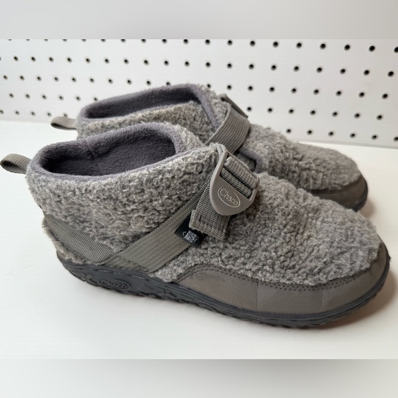 Chaco Kids Ramble Fluff Slippers Gray Size 5.5 - Picture 7 of 16
